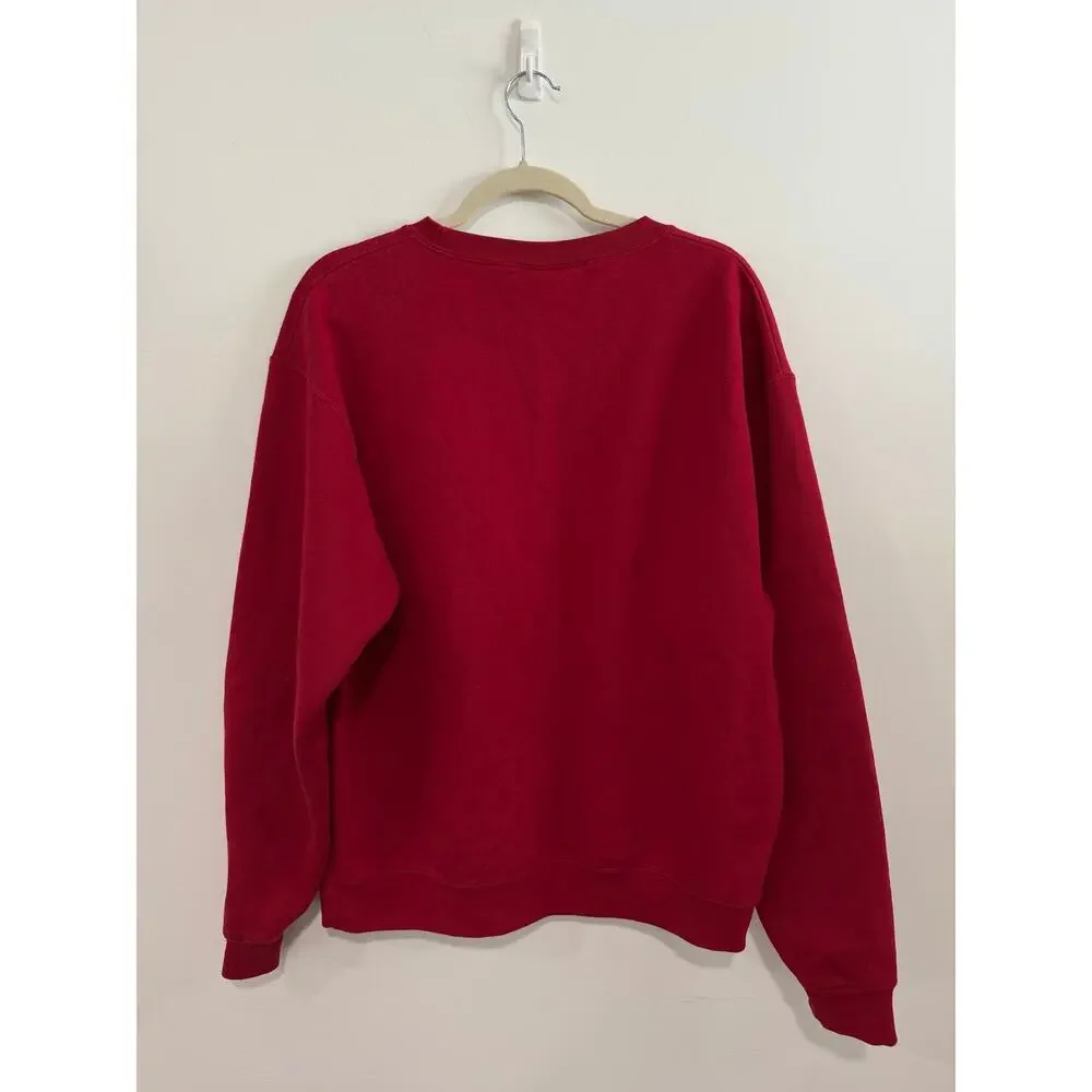 Champion Standford University Red Green Pine Crewneck Sweatshirt Size L